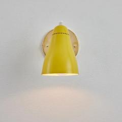 O Luce Pair of 1960s Giuseppe Ostuni Model 101 Yellow Articulating Sconces for O Luce - 2563163