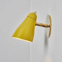 O Luce Pair of 1960s Giuseppe Ostuni Model 101 Yellow Articulating Sconces for O Luce - 2563166