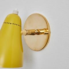 O Luce Pair of 1960s Giuseppe Ostuni Model 101 Yellow Articulating Sconces for O Luce - 2563169