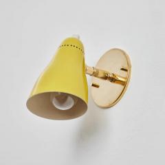O Luce Pair of 1960s Giuseppe Ostuni Model 101 Yellow Articulating Sconces for O Luce - 2563171