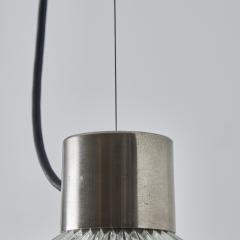 O Luce Pair of 1960s Tito Agnoli Glass Metal Suspension Lamps for O Luce - 3425932