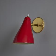 O Luce Pair of Large 1960s Giuseppe Ostuni 101 Red Articulating Sconces for O Luce - 3829522