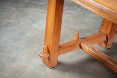 OAK PLANK TOP TABLE WITH FREE EDGE TOP - 2875902