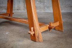 OAK PLANK TOP TABLE WITH FREE EDGE TOP - 2875912