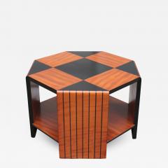 OCTAGONAL ART DECO TWO TIER SIDE TABLE - 2197531