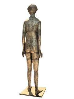 OLBRAM ZOUBEK MODERNIST LIFESIZE NUDE SPACE MAN LIKE METAL SCULPTURE BY OLBRAM ZOUBEK - 4636732