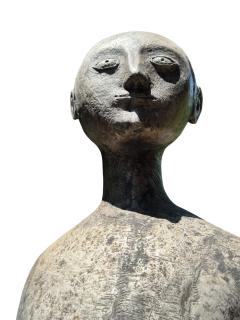 OLBRAM ZOUBEK MODERNIST LIFESIZE NUDE SPACE MAN LIKE METAL SCULPTURE BY OLBRAM ZOUBEK - 4636739