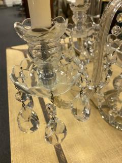 ORNATE PAIR OF FOUR ARM CRYSTAL CANDELABRA TABLE LAMPS - 2107875