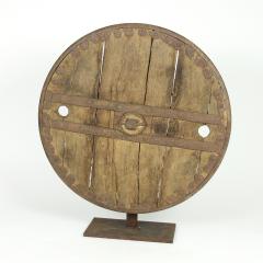 Oak And Iron Wheel Circa 1700 On Later Iron Stand - 1364117