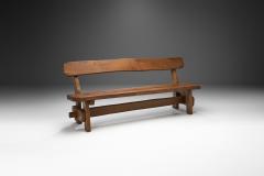 Oak Bench with Mortise and Tenon Joinery Europe ca 1950s - 2331107