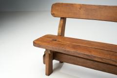Oak Bench with Mortise and Tenon Joinery Europe ca 1950s - 2331116