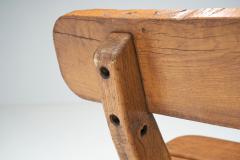 Oak Bench with Mortise and Tenon Joinery Europe ca 1950s - 2331120