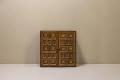 Oak Cabinet in Spanish Brutalist Style 1970s - 3497291
