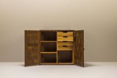 Oak Cabinet in Spanish Brutalist Style 1970s - 3497293