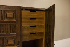 Oak Cabinet in Spanish Brutalist Style 1970s - 3497294