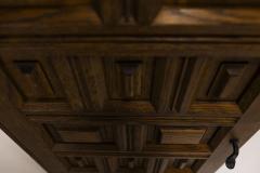 Oak Cabinet in Spanish Brutalist Style 1970s - 3497295