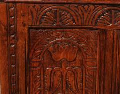 Oak Chest From 17th Century 4 Panels - 3501741