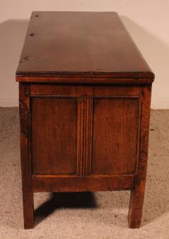 Oak Chest From 17th Century 4 Panels - 3501747