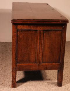 Oak Chest From 17th Century 4 Panels - 3501749
