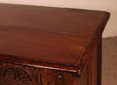 Oak Chest From 17th Century 4 Panels - 3501751