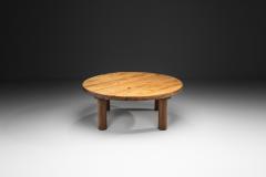 Oak Coffee Table with Round Legs Europe 1960s - 4647381