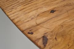 Oak Coffee Table with Round Legs Europe 1960s - 4689687