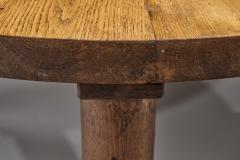 Oak Coffee Table with Round Legs Europe 1960s - 4689689