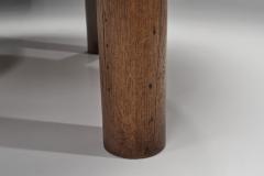 Oak Coffee Table with Round Legs Europe 1960s - 4689691
