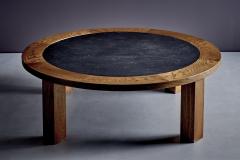 Oak Coffee Table with dark Slate Top - 4395508