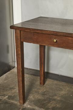 Oak Console Table Desk with Two Drawers - 3612138