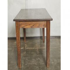 Oak Console Table Desk with Two Drawers - 3612140
