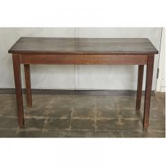 Oak Console Table Desk with Two Drawers - 3612142