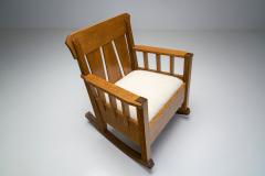 Oak Jugend Rocking Chair Europe ca 1920s - 1792654