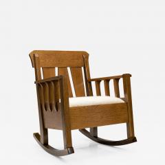 Oak Jugend Rocking Chair Europe ca 1920s - 1805490