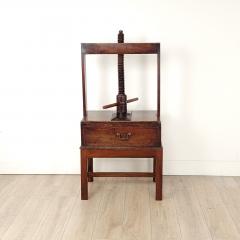 Oak Linen Press over One Drawer on Later Stand 18th Century England and Later - 2760867