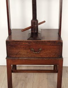 Oak Linen Press over One Drawer on Later Stand 18th Century England and Later - 2760869