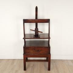 Oak Linen Press over One Drawer on Later Stand 18th Century England and Later - 2760874
