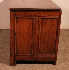 Oak Panneled Chest With Inlays 17th Century - 3849227