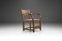 Oak Side Chair with Paper Cord Seat by a Danish Cabinetmaker Denmark ca 1950s - 2627161