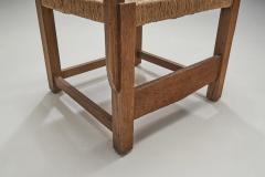 Oak Side Chair with Paper Cord Seat by a Danish Cabinetmaker Denmark ca 1950s - 2627165