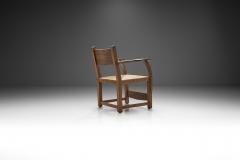 Oak Side Chair with Paper Cord Seat by a Danish Cabinetmaker Denmark ca 1950s - 2627171