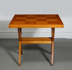 Oak Side Game Table in the Manner of Pierre Jeanneret France c 1950 - 4032064