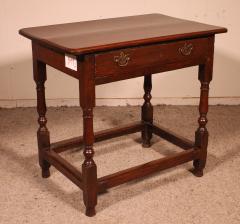 Oak Side Table 18 Century - 3180289