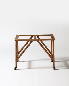 Oak Table Base on Casters United States c 1950 - 4210234