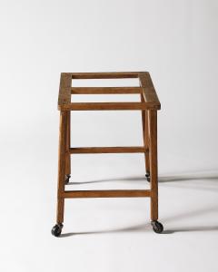 Oak Table Base on Casters United States c 1950 - 4210239