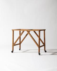 Oak Table Base on Casters United States c 1950 - 4210241