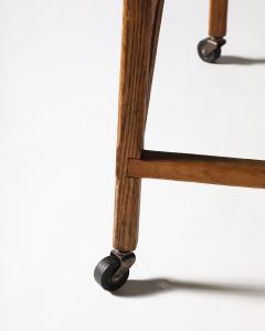 Oak Table Base on Casters United States c 1950 - 4210242