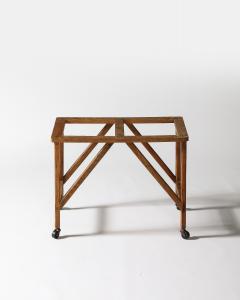 Oak Table Base on Casters United States c 1950 - 4210243