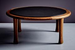 Oak Table with Slate Top and tapered Legs - 4491964