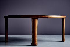 Oak Table with Slate Top and tapered Legs - 4491968